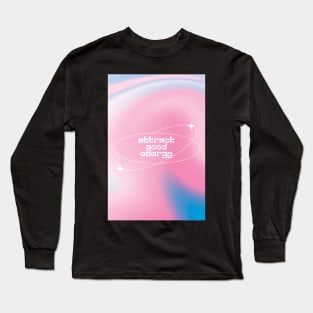 Positive Affirmation Pink Purple Gradient Aura Long Sleeve T-Shirt